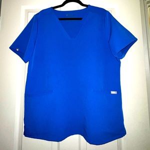 Figs Women’s Royal Blue Casma - Three-Pocket Scrub Top